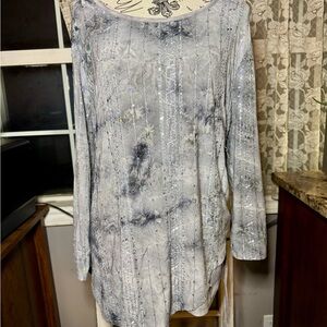 Sami & Jo Gray Oversized Tunic Long Sleeve Tee